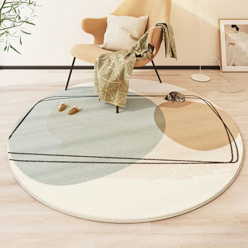 Modern Round Vanity Desk Carpet