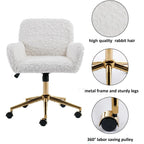 Fluffy Faux Fur Vanity Chair