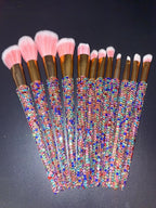 Diamond studded Makeup Brushes