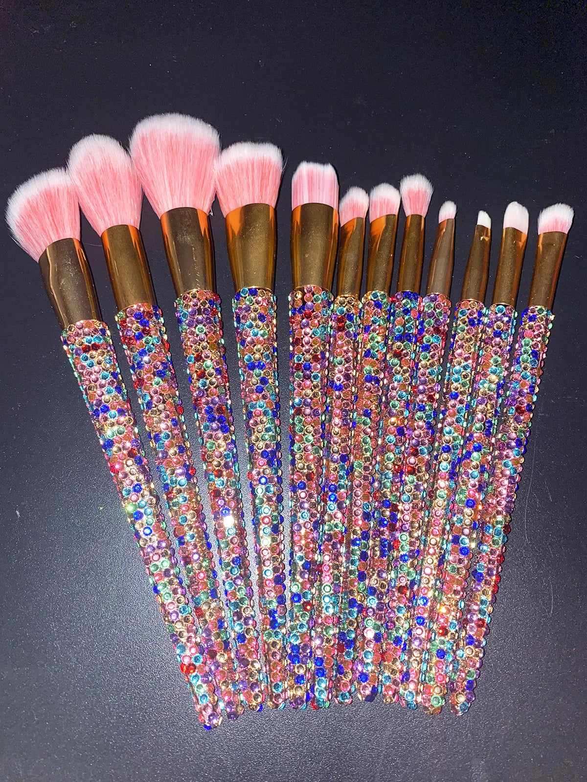 Diamond studded Makeup Brushes