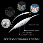 Kuromi Decor Mirror Neon Light