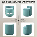 360° Swivel Dressing Table Stool - Teal