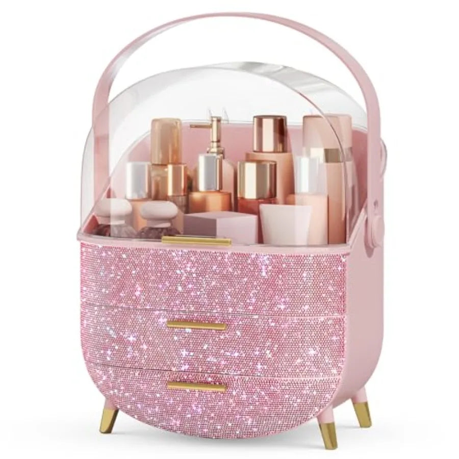 Bling Makeup Organizers - Pink