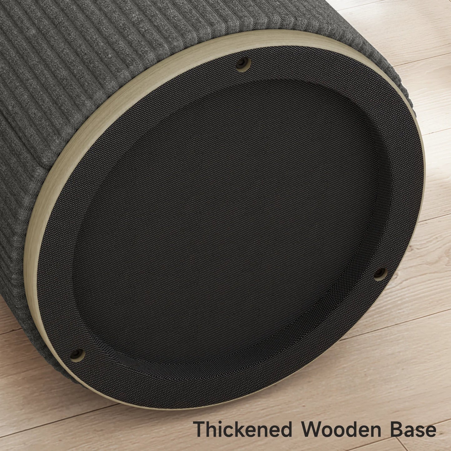 18" Round Makeup Vanity Stool [Grey]