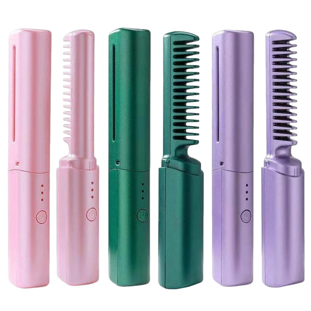 Portable Hair Straightener Brush