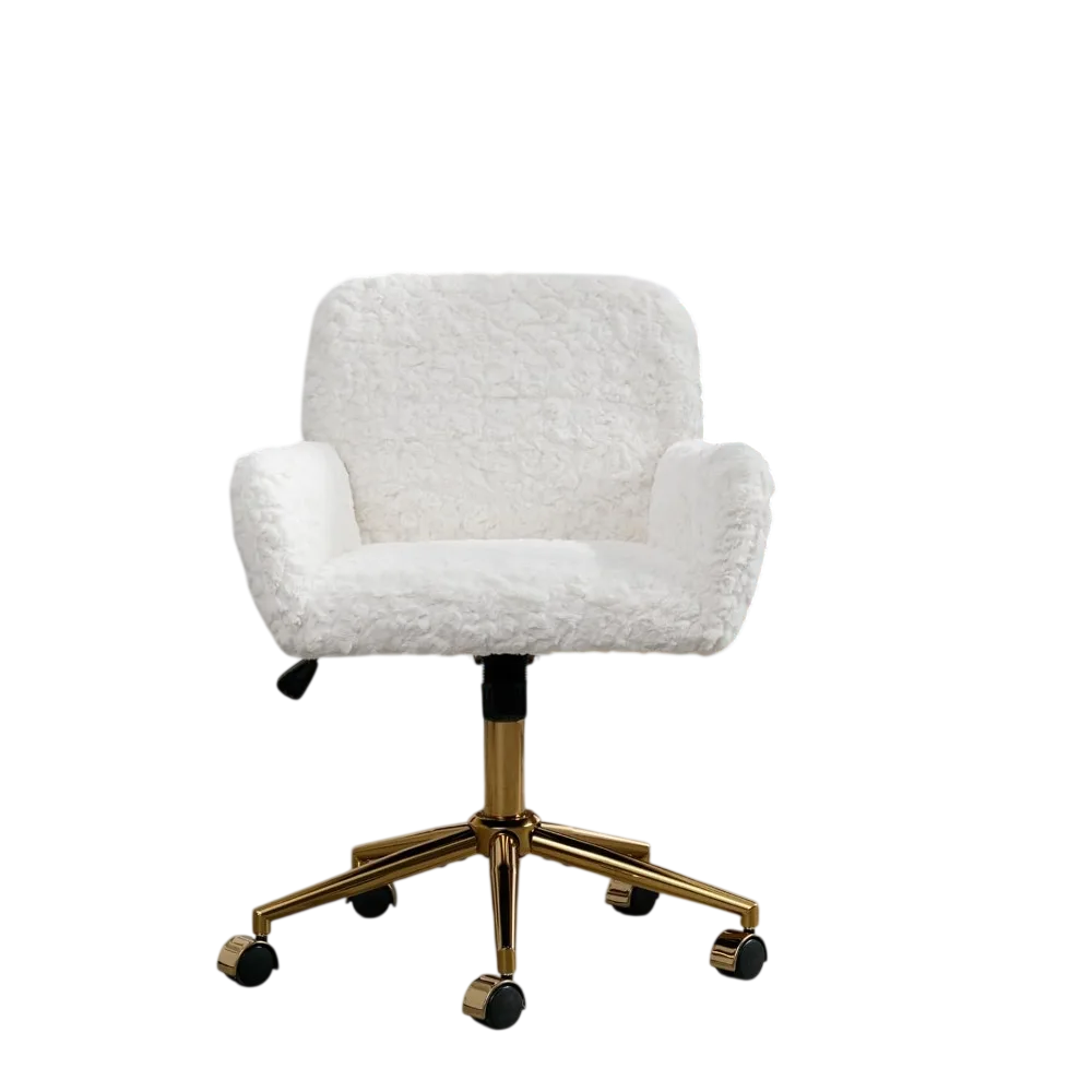 Fluffy Faux Fur Vanity Chair