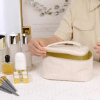 Pure Leather Portable Makeup Bag