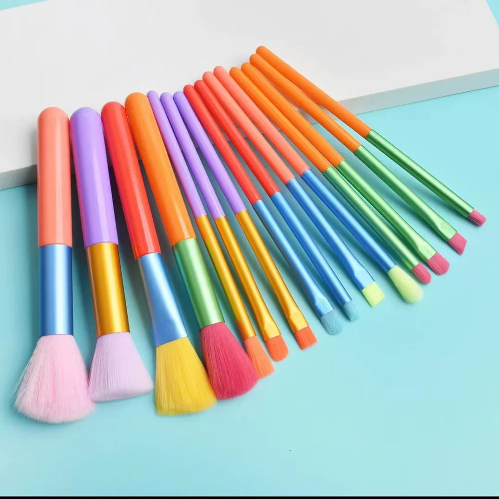 Rainbow Makeup Brush Set