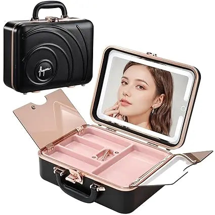 12" Travel Makeup Case With LED Mirror