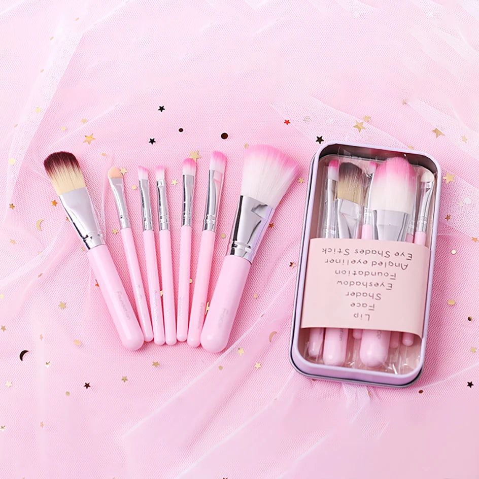 Hello Kitty Makeup Brush Set with Storage Box [7Pcs]