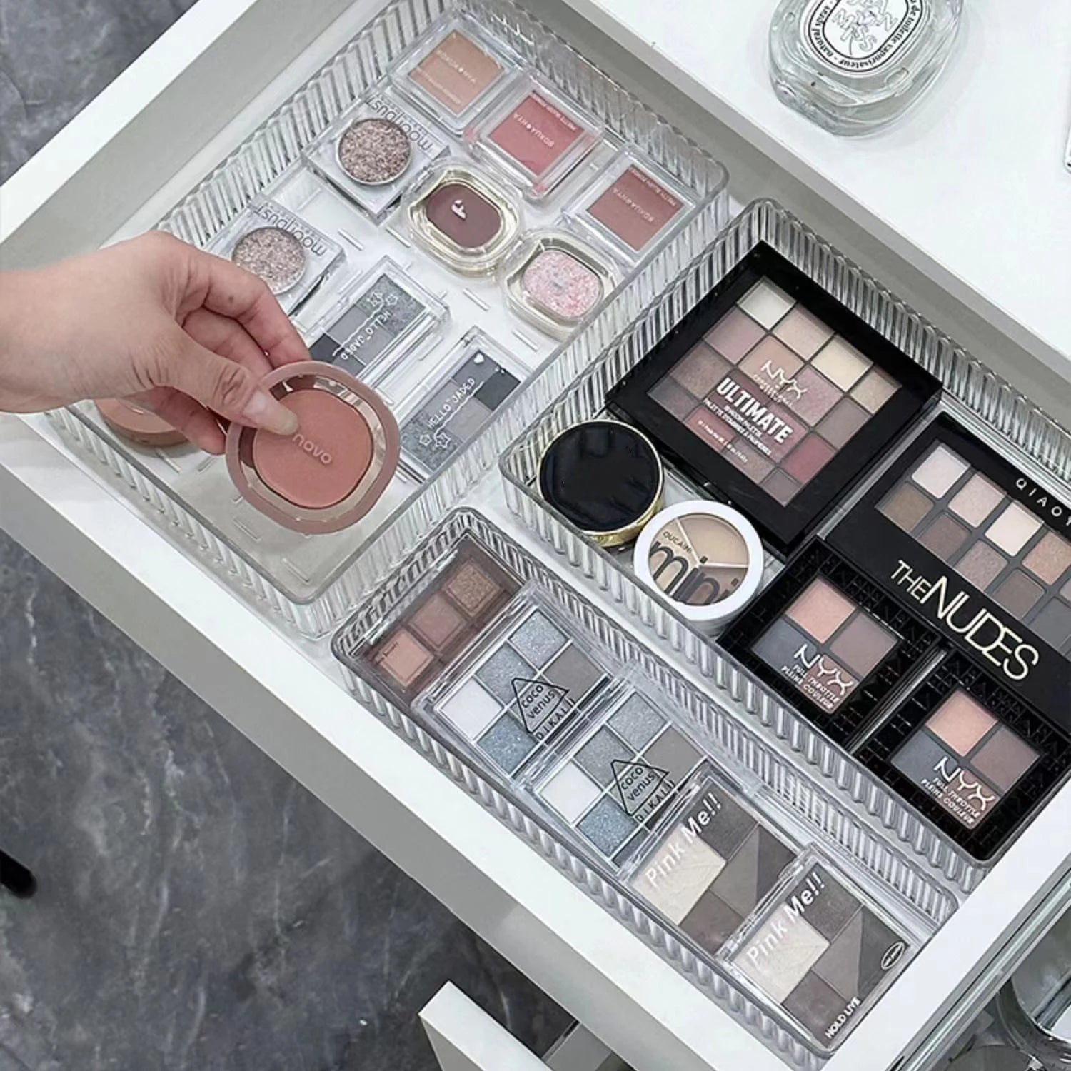 Luna Plastic Vanity Drawer Makeup Organizer