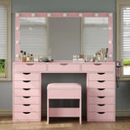 15 Drawers Vanity Set - Pink