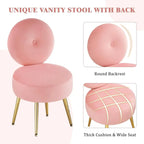 Luxury Vanity Chair with with Gold Legs