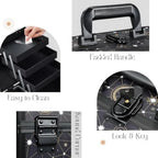 Professional Makeup Organizer Box With Mirror & 3 Trays