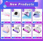 Rechargeable UV LED Nail Dryer Lamp 66W, 4 Timer Setting & 90 LED