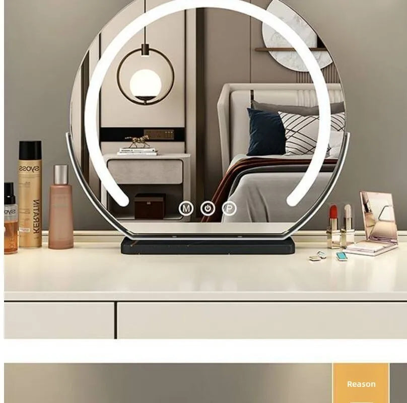 Semicircular Makeup Vanity Mirror with Smart Touch