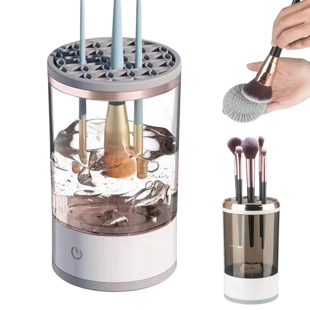 USB Plug Portable Makeup Brush Cleaner with Rubber Machine
