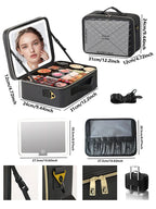Makeup & Cosmetic Travel Box With LED Mirror [Large]