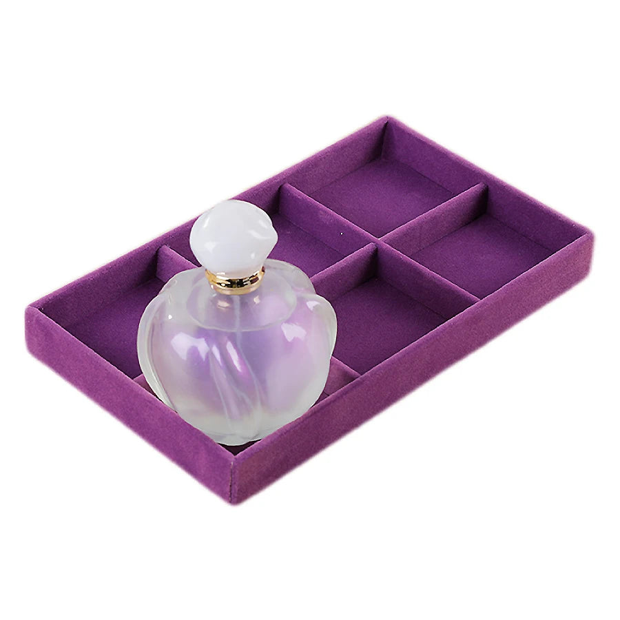 Luxury Velvet Drawer Organizer Tray [Violet]