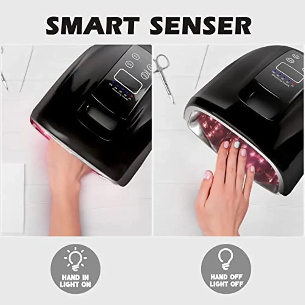 Rechargeable UV LED Acrylic Nail Dryer Lamp 90W, 4 Timer Setting & 45 LED