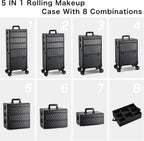 5 in 1 Customizable Makeup Train Case