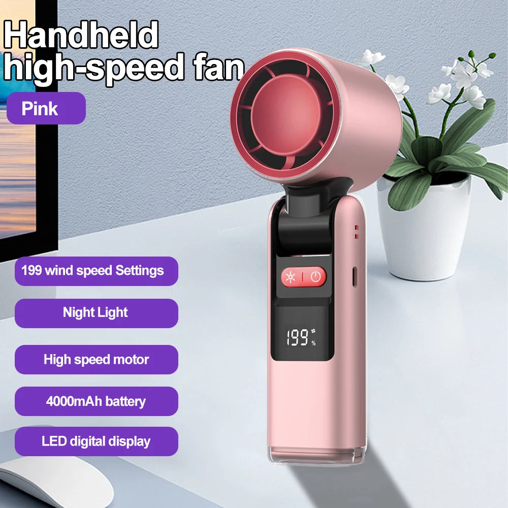 Mini Handheld Turbo Foldable Fan