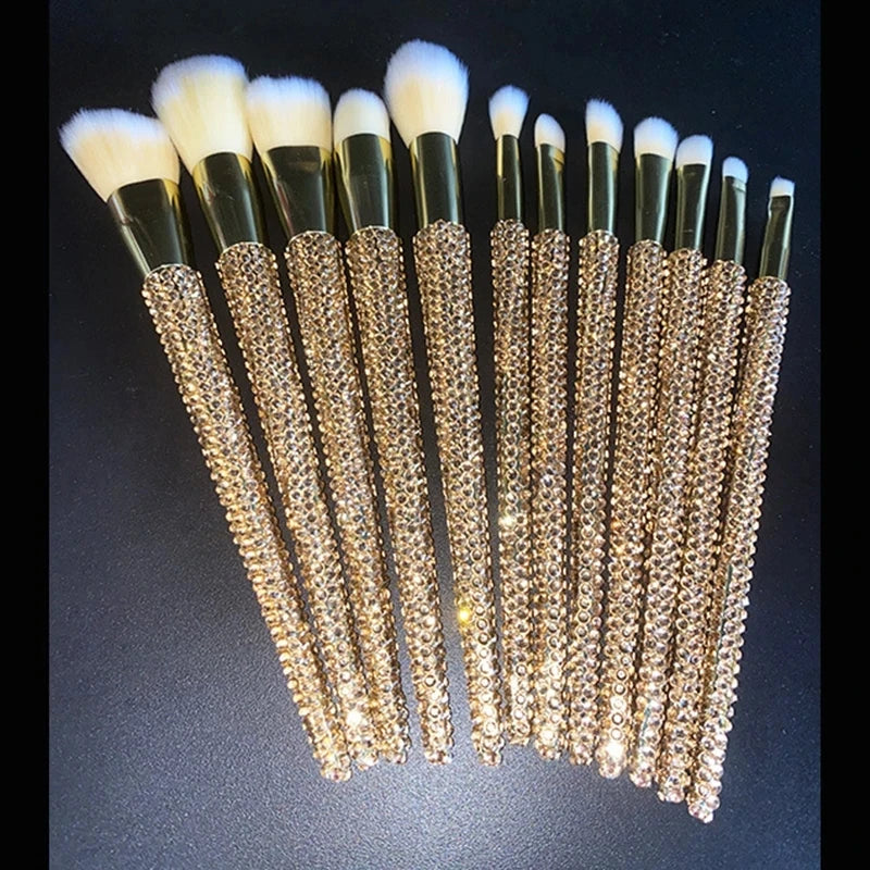 Diamond studded Makeup Brushes