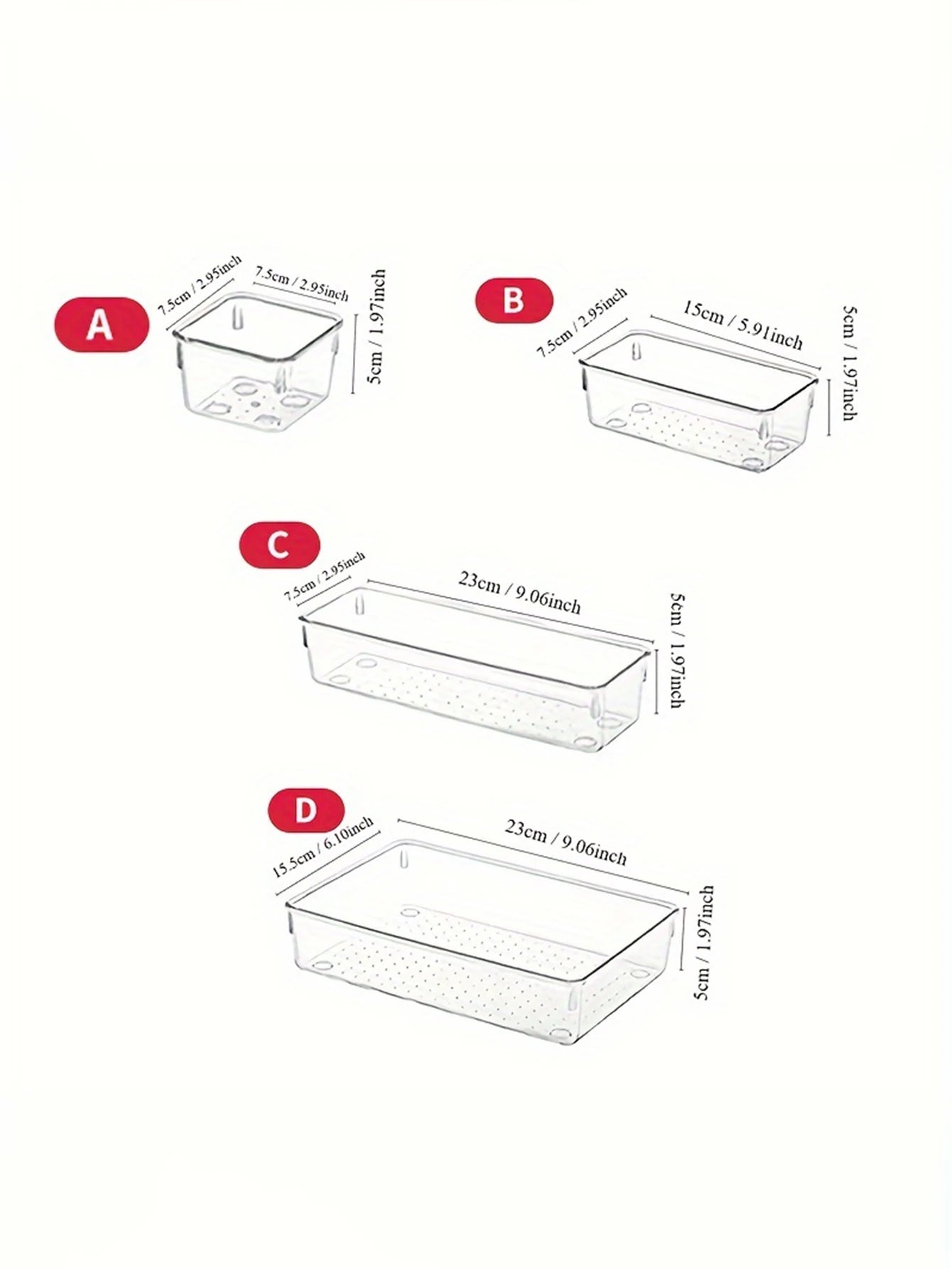 Acrylic Drawer Organizer - 25 Pcs