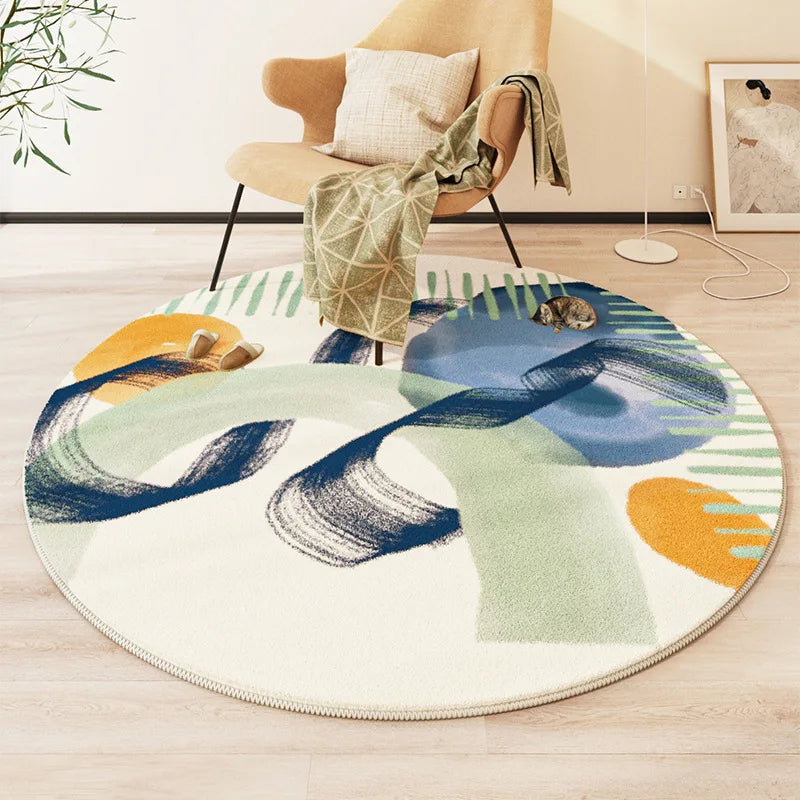 Modern Round Vanity Desk Carpet
