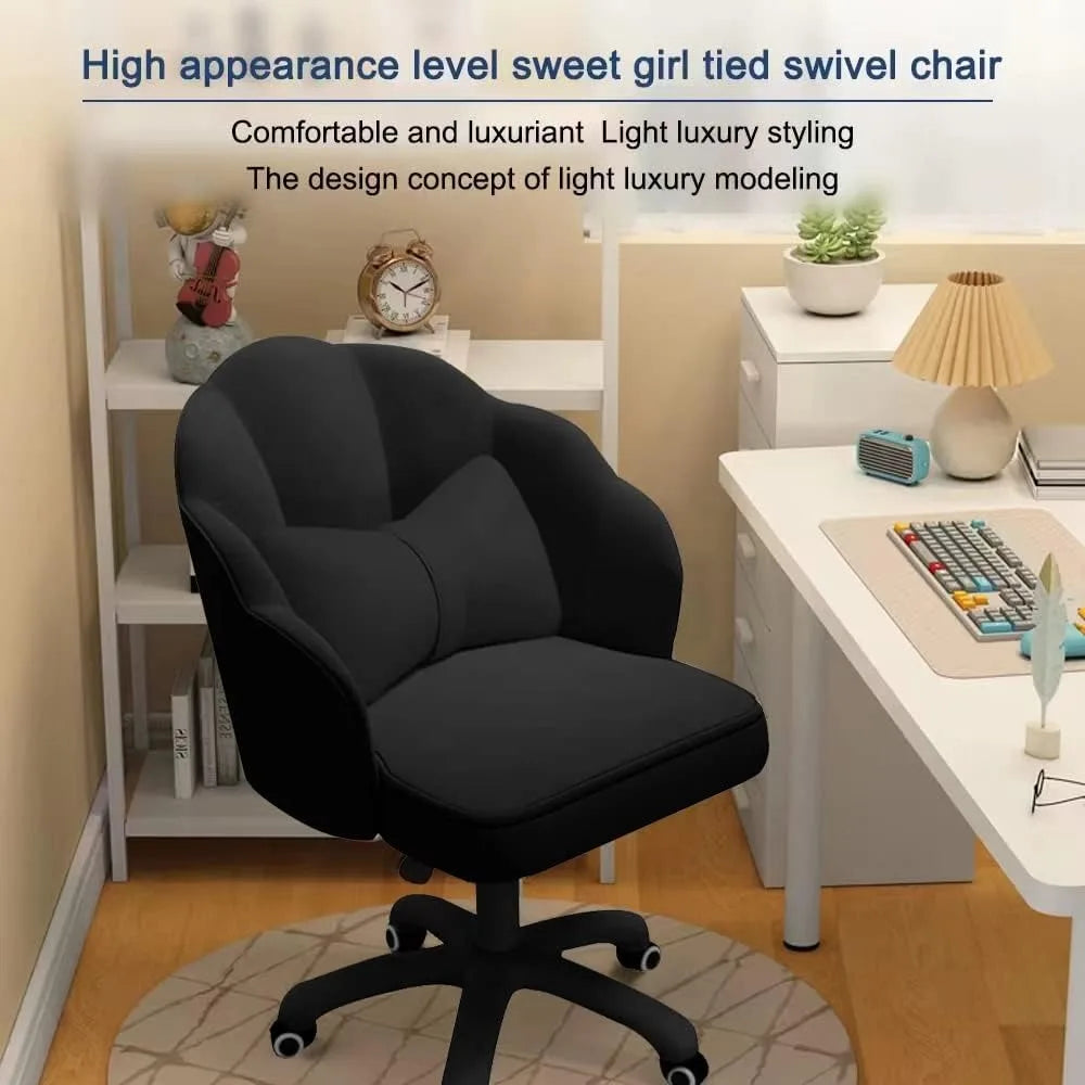 Velvet Petal Upholstered Vanity Desk Chair