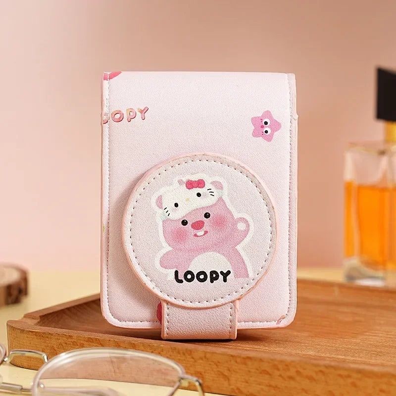 Hello Kitty Portable Cosmetic Lipstick Organizer Pouch with Mirror