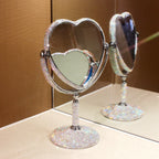 HeartGlow 360° Makeup Mirror (Double-Sided Heart Shape)