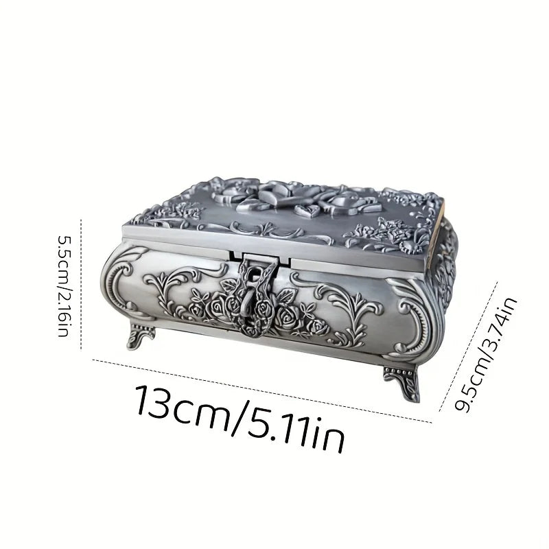 High-end Large Capacity Jewelry Storage Box with Three-dimensional Lock Buckle