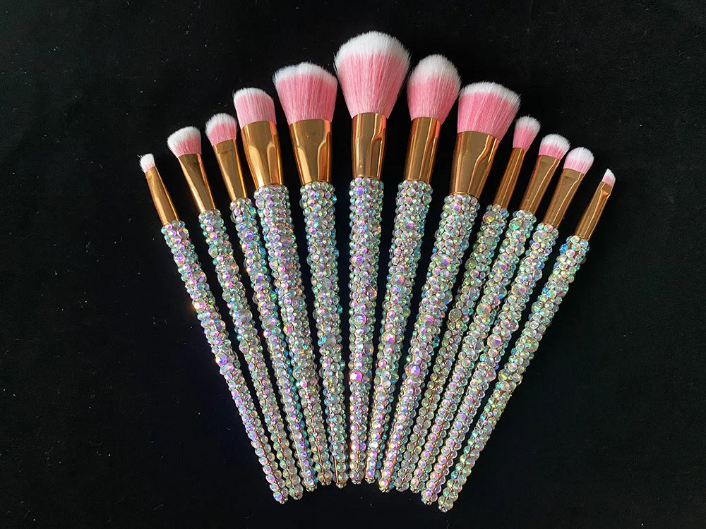 Diamond studded Makeup Brushes