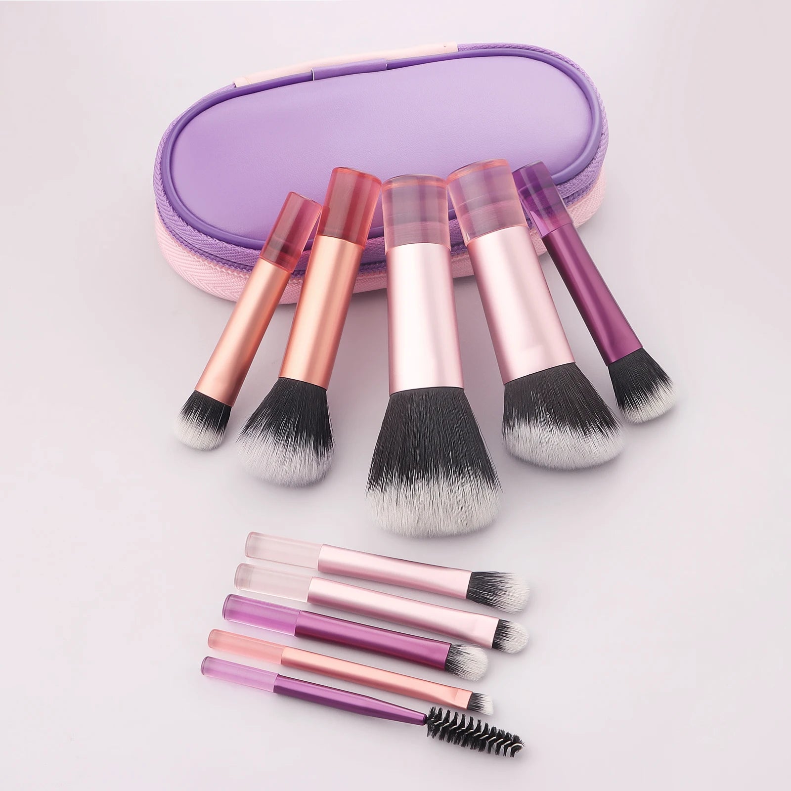 Premium Makeup Mini Brush Set With Pouch [10Pcs]
