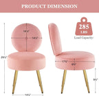 Luxury Vanity Chair with with Gold Legs