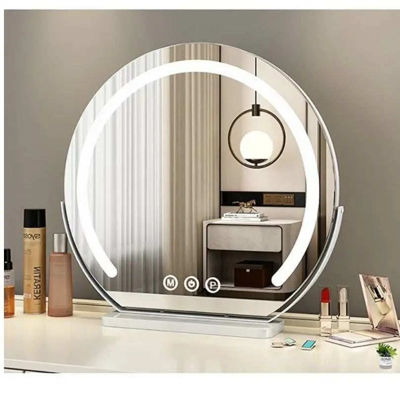 Semicircular Makeup Vanity Mirror with Smart Touch
