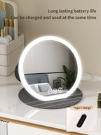 Compact Circular LED Makeup Mirror [7.28/8.66 inch]