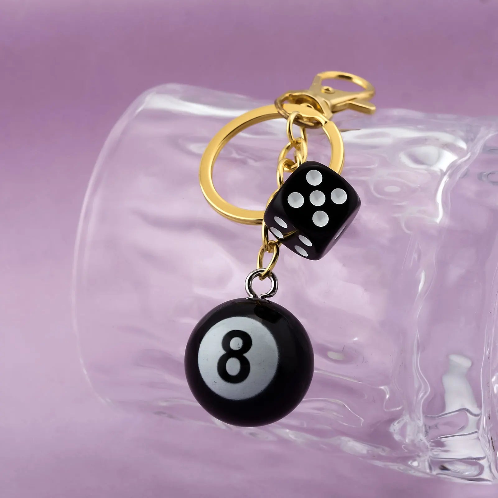 Billiard Ball Shape Bag Keychain