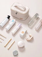 Pure Leather Portable Makeup Bag