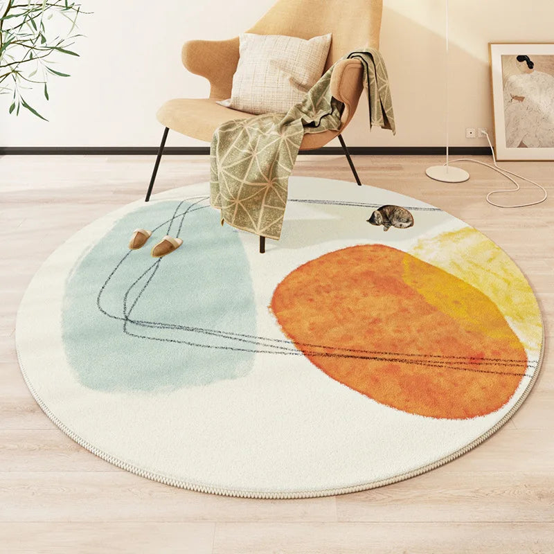 Modern Round Vanity Desk Carpet