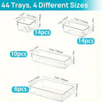 Acrylic Drawer Organizer - 44 Pcs