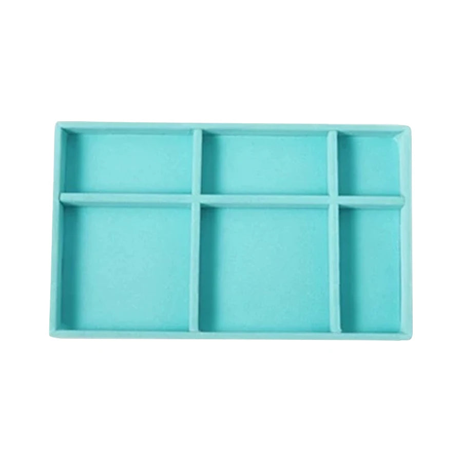 Luxury Velvet Drawer Organizer Tray [Light Blue]