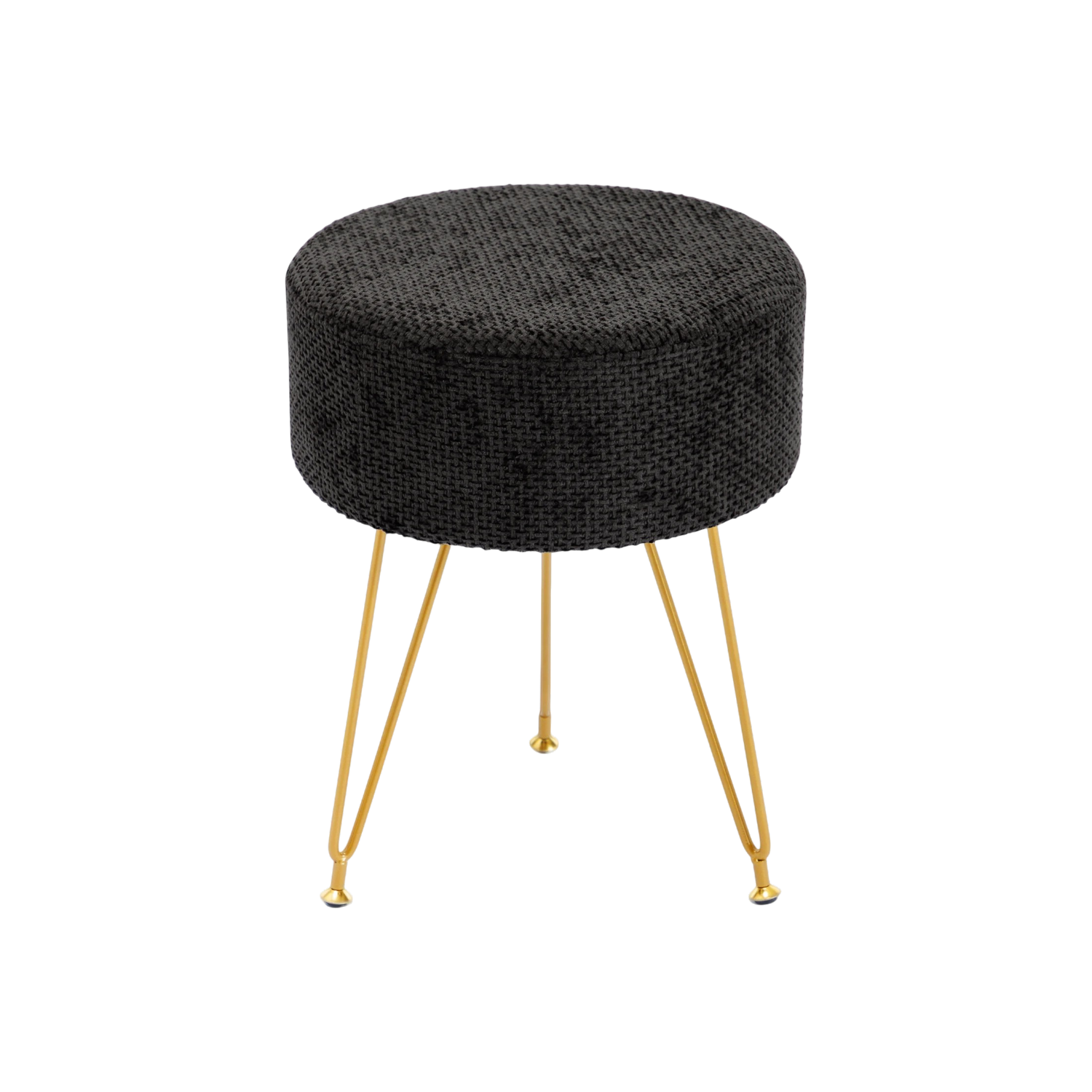 Round Ottoman Velvet Vanity Stool