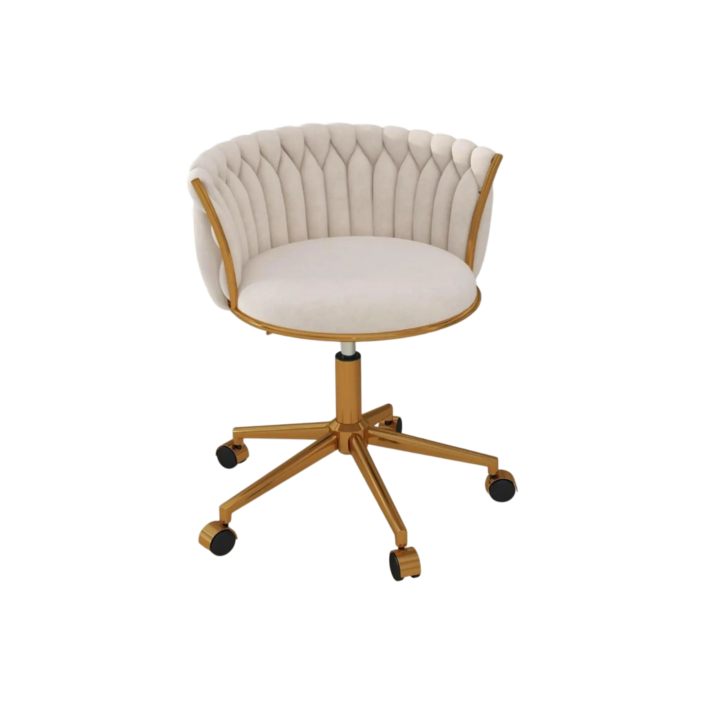 Vanity Chair With Gold Base