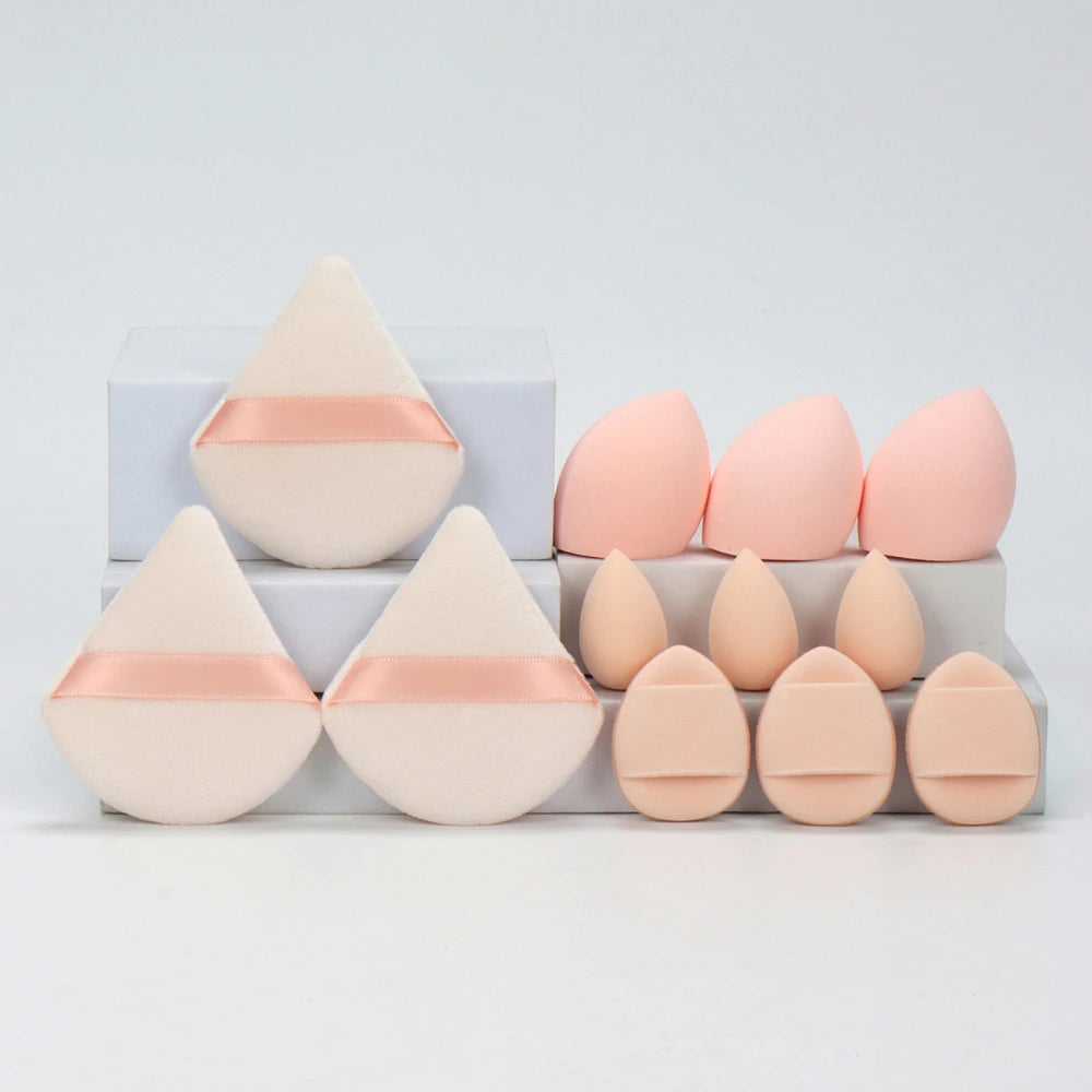 Velvet Triangle Powder Puff [12Pcs]