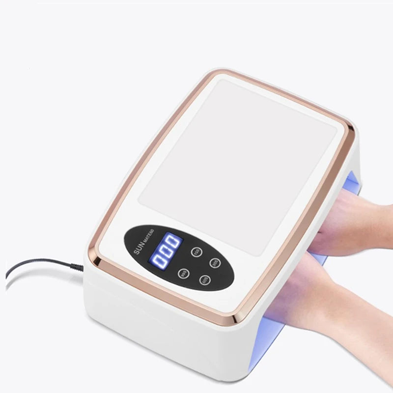 Rechargeable UV LED Nail Dryer Lamp 66W, 4 Timer Setting & 90 LED