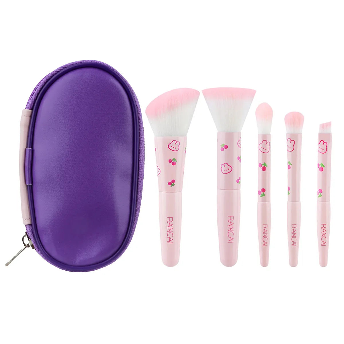 Premium Makeup Mini Brush Set With Pouch [5Pcs]