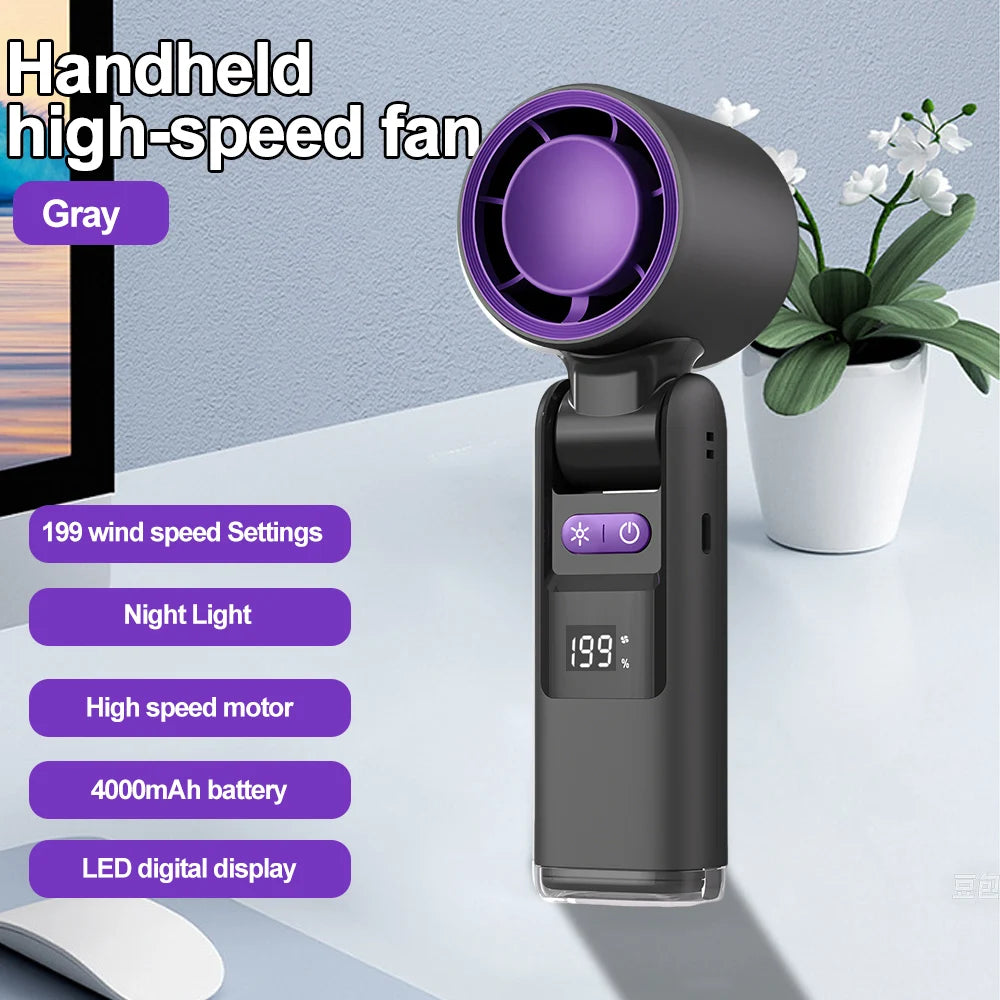 Mini Handheld Turbo Foldable Fan