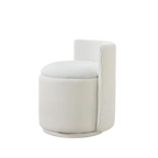 360° Swivel Dressing Table Stool - White